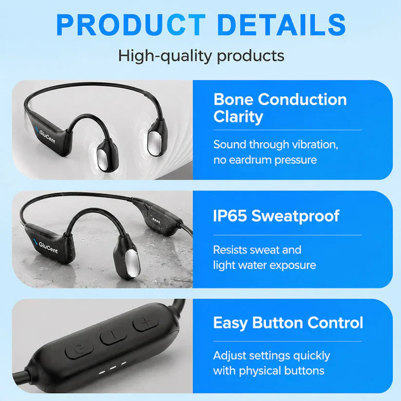 🌎Ends Today: 83% OFF!⏰🏆GluCent® Bone Conduction Smart Hearing Headphones （Mayo Clinic Recommended）