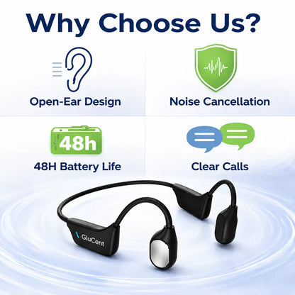 🌎Ends Today: 83% OFF!⏰🏆GluCent® Bone Conduction Smart Hearing Headphones （Mayo Clinic Recommended）